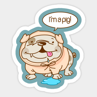 Bulldog - pig Sticker